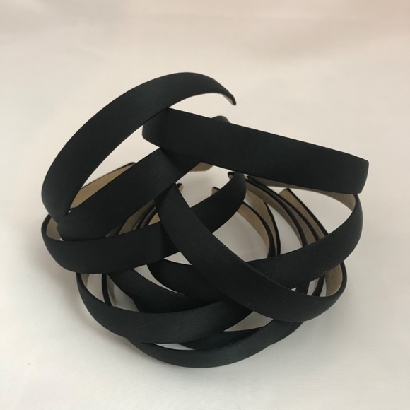 10 Pack Black Matte Satin Headbands, Bulk, Crafts, 2 Centimeters thick - Picture 4 of 8